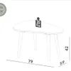 Mesa De Centro Ratona Organica 79cm 100% MDF - Mesas de living, Uruguay | Balton, vista 4 de 6