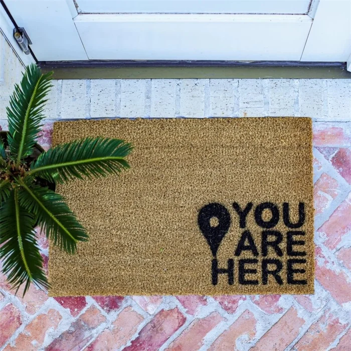 FELPUDO DE COCO 40x60CM H1.5CM YOU ARE HERE en Marrón - Textiles, Uruguay | Decohogar, vista 3