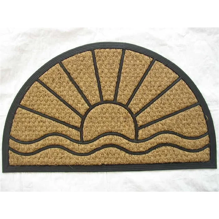 FELPUDO COCO/GOMA SEMICIRCULO 40x60CM H.1CM SOL en Marrón - Textiles, Uruguay | Decohogar