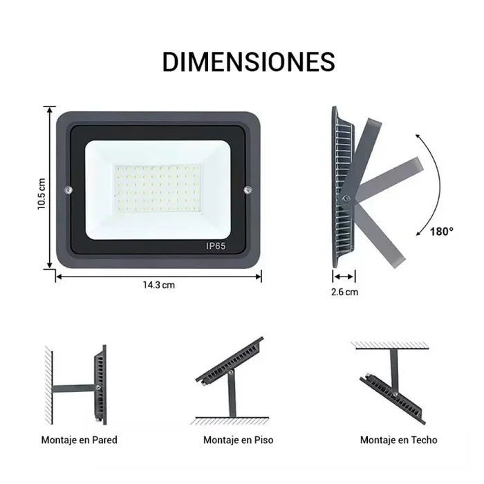 Proyector LED Apple 30W Luz Cálida en Negro - Lámparas colgantes, Uruguay | Serlux, vista 5