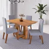 Juego De Comedor Mesa Rectangular 4 Sillas Tapizadas en Madera natural - Mesas de comedor, Uruguay | Soy Hogar, vista 6 de 8
