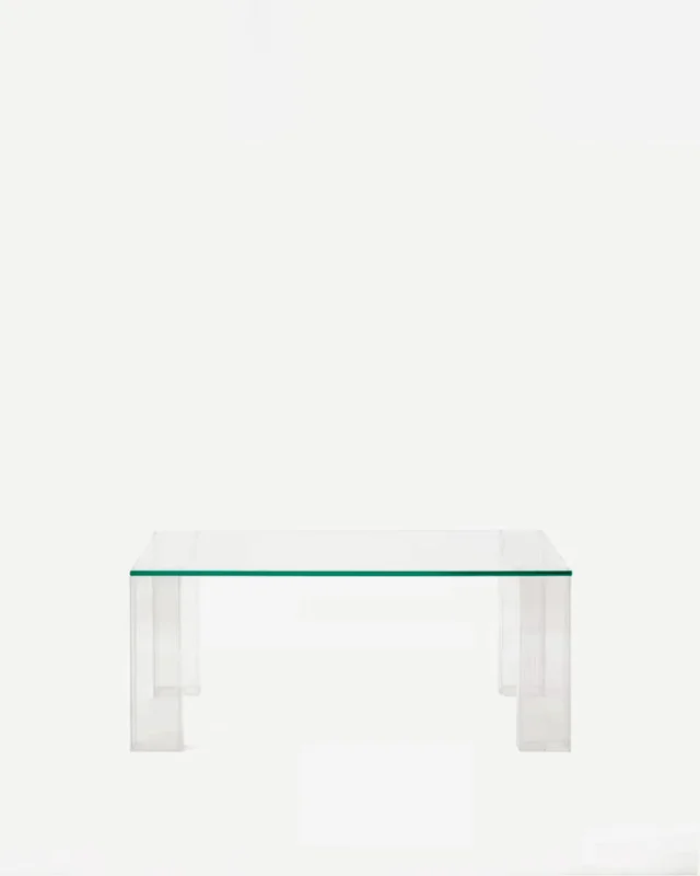 Mesa auxiliar Adularia de cristal templado - transparente 85 x 85 cm en Transparente - Mesas de arrimo, Uruguay | Kavehome, vista 5