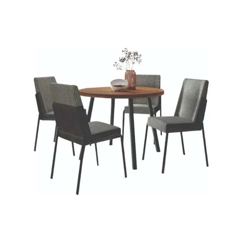 Juego de Comedor Star Redonda 4 sillas - Negro en Negro - Sillas, Uruguay | Ecowood