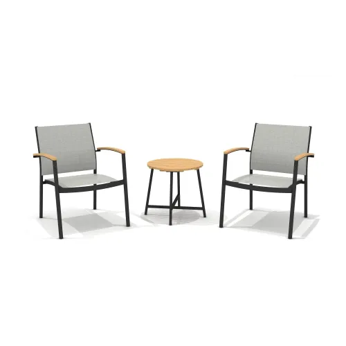 Conjunto de Jardín 2 Sillas +Mesa - Ibiza - Muebles para el exterior, Uruguay | Ecowood