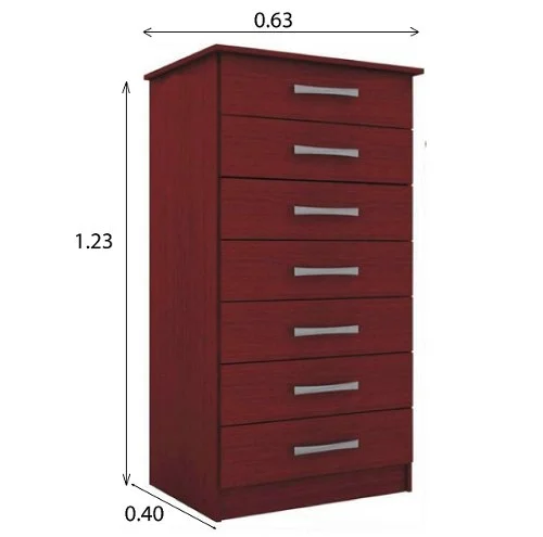 Comodas Cajoneras 7 Cajones Dormitorio Negro 078 en Negro - Cómodas, Uruguay | Muebles Express, vista 2