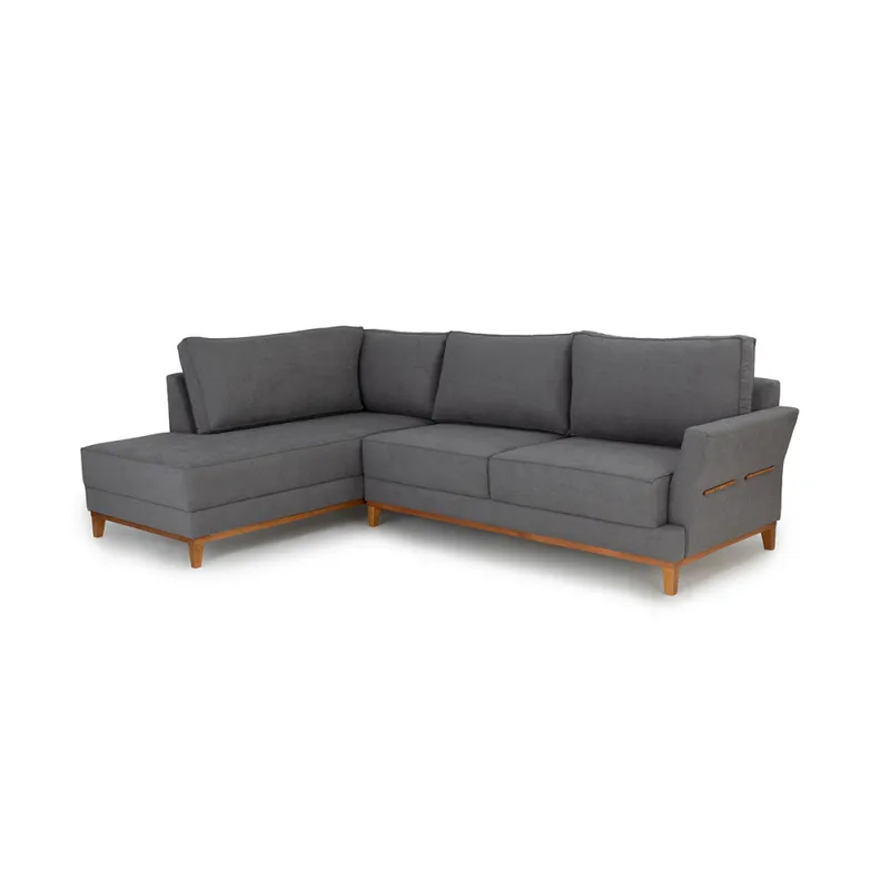 Rinconera Amadeus Chica - Tela Microfibra - Chaise Izquierdo - 2160 (Grafito) en Gris - Sillones y sofás, Uruguay | NYR