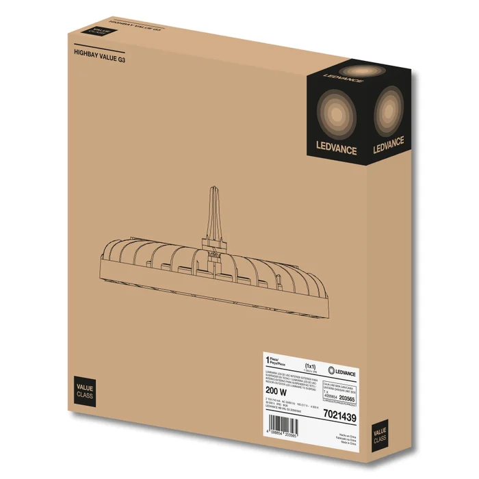 Campana LEDVANCE OSRAM Highbay Value G3 200W 4000K en Negro - Lámparas colgantes, Uruguay | Serlux, vista 2