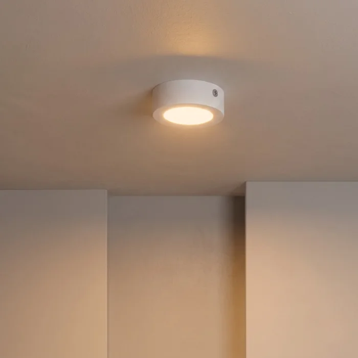 Panel LED Redondo de Adosar 6W Luz Cálida en Blanco - Lámparas colgantes, Uruguay | Serlux, vista 2