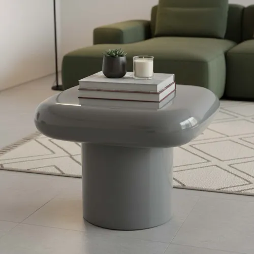 Mesa Ratona Metal Gris Estela en Gris - Mesas de living, Uruguay | Divino