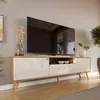 Rack TV River 1.85 - Blanco en Blanco - Muebles para TV, Uruguay | Nario Hogar, vista 3 de 3