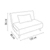 Sillon cama Trifold plaza y media en Gris - Sillones y sofás, Uruguay | La Cueva Muebles, vista 3 de 8