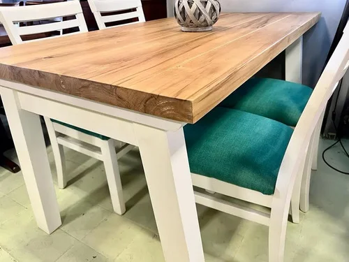 Juego Comedor 4 Sillas Madera Maciza Holandesa 140x85 Ozark A Eleccion en A Eleccion - Mesas de comedor, Uruguay | Ozark Home, vista 6