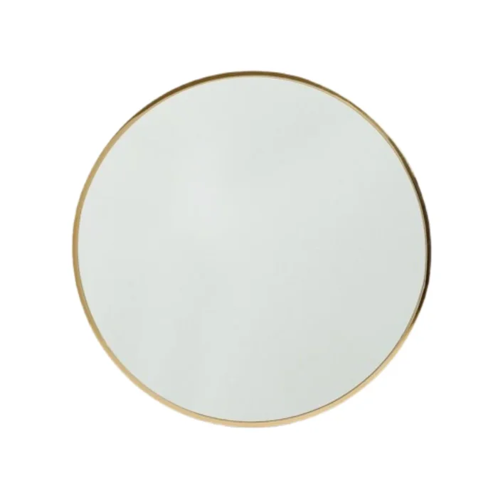 Espejo Redondo 60cm – Beige en Dorado - Espejos, Uruguay | Berna Home