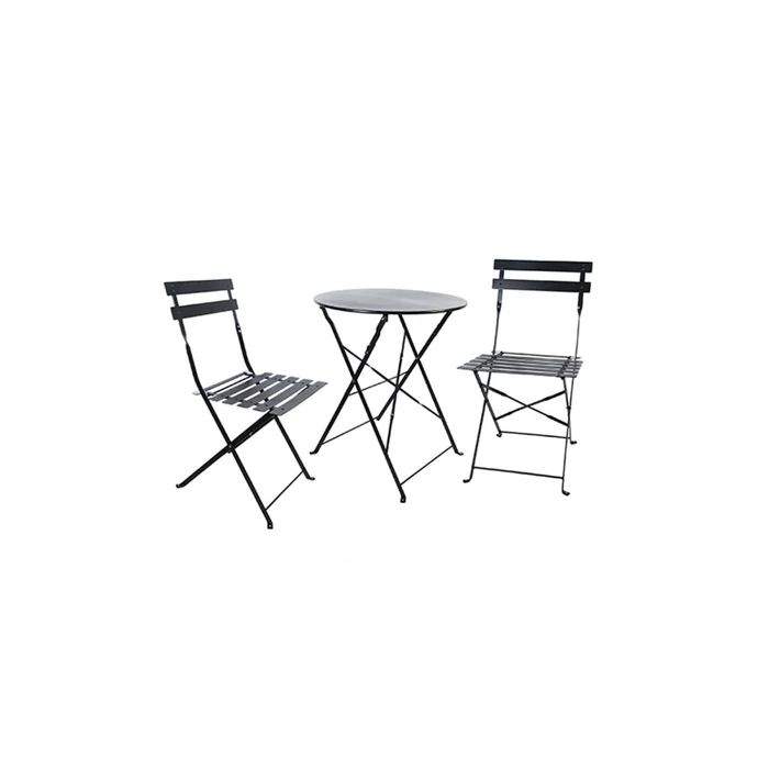Juego Bistró Plegable - Black en Negro - Muebles para el exterior, Uruguay | Samic