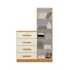Cómoda 1 puerta 4 Cajones - Belize Plus - Marron y Beage en Marrón - Cómodas, Uruguay | Rústico Hogar, vista 3 de 5