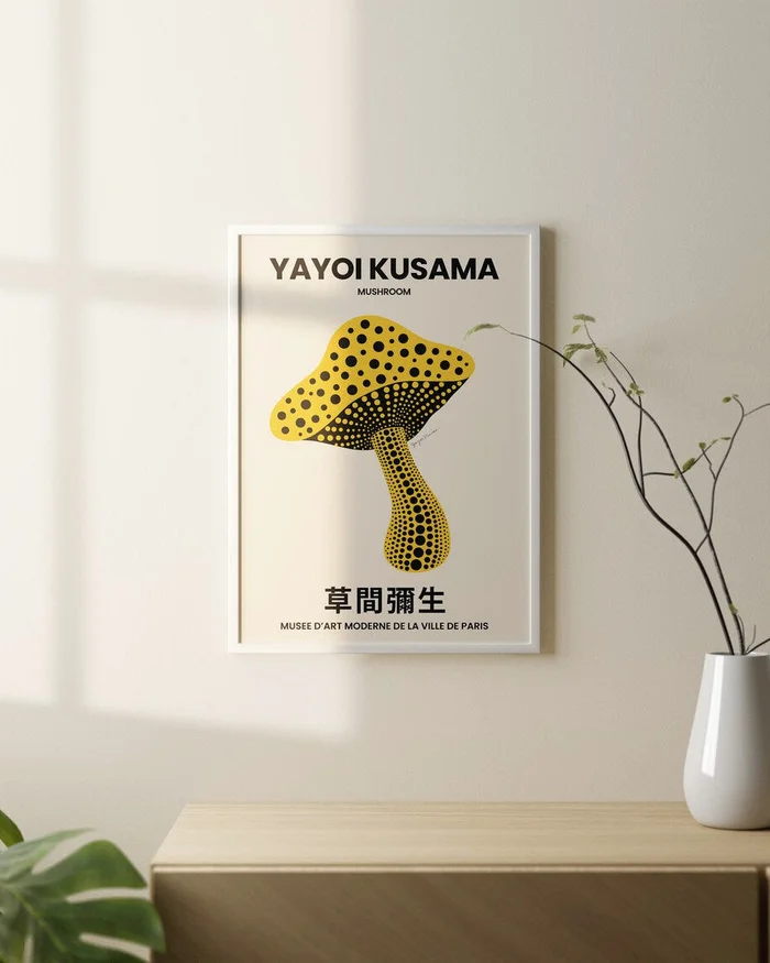 Yayoi Kusama - Mushroom en Amarillo - Láminas, Uruguay | La Cuadrería, vista 2