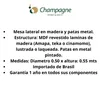 MESA LATRAL REDONDA - BASE LACA BLANCA - TAPA ROBLE CLARO en Madera natural - Mesas de living, Uruguay | Champagne Home, vista 4 de 5
