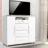Cómoda Zapatera Versatil 2 Puertas 4 Cajones - Blanco en Blanco - Cómodas, Uruguay | Rústico Hogar, vista 2 de 3