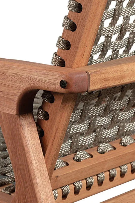 SOFA TRACO 3 LUGARES CUERDA RAMI 155x72x84CM JATOBA en Madera natural - Muebles para el exterior, Uruguay | Vinibel, vista 4