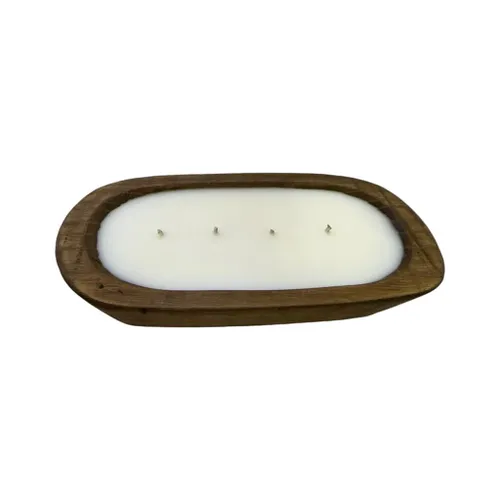 VELA EN MADERA 14x24CM NATURAL en Madera natural - Velas y Portavelas, Uruguay | Decohogar