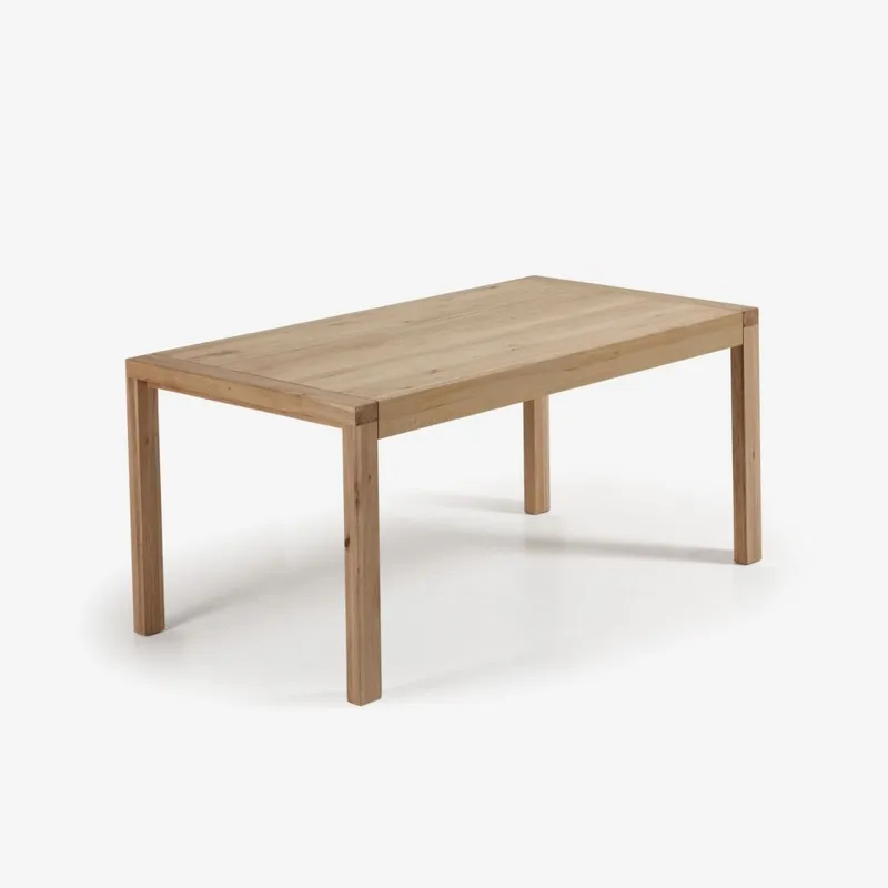 Mesa extensible Briva 180 (230) x 90 cm madera maciza de roble y pino acabado natural en Madera natural - Mesas de comedor, Uruguay | Kavehome
