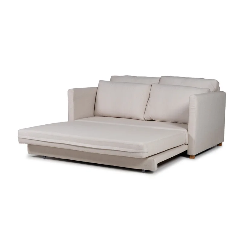 Sofá Cama Niki - Tela Rústica - 9831 (Parma Beige) en Beige - Sillones y sofás, Uruguay | Nyr, vista 4
