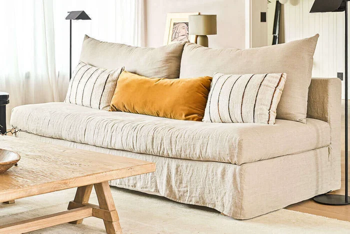 SILLON MANUELA 2.20 MTS - LINO CRUDO en Blanco - Sillones y sofás, Uruguay | La Iberica, vista 15