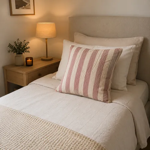 Almohadón Blush en Gris - Textiles, Uruguay | Decilo con Alma