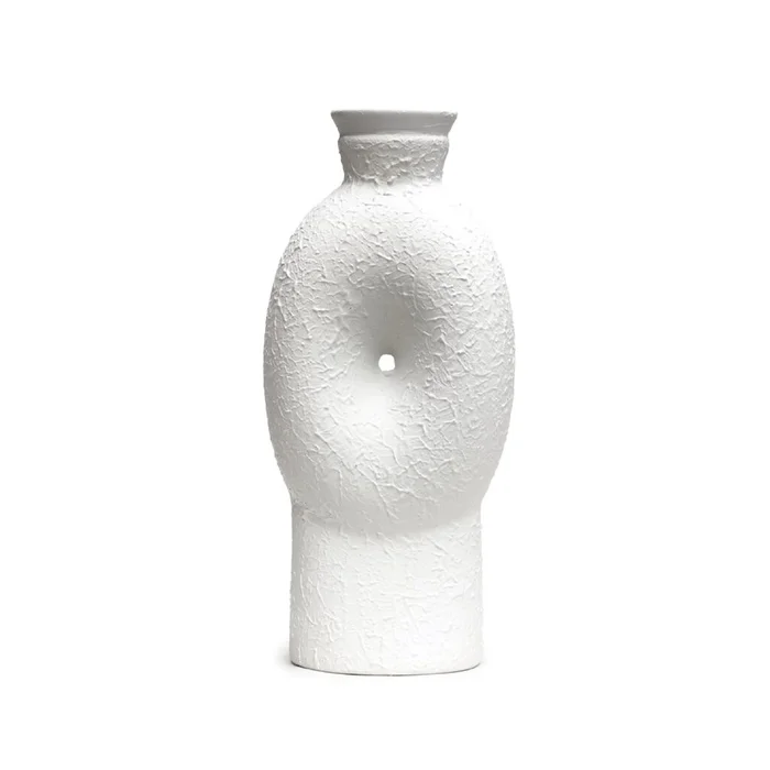 FLORERO CERAMICA 14.5x10x31CM BLANCO en Blanco - Jarrones, Uruguay | Decohogar