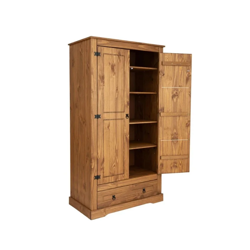 Ropero 2 puertas - Línea Monterrey - Nogal en Marrón - Roperos y placares, Uruguay | Ecowood, vista 6