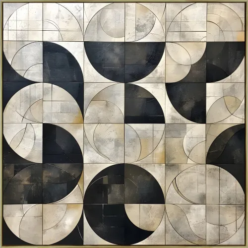 CUADRO CANVAS ABSTRACTO MARCO MADERA - Decoración de pared, Uruguay | Champagne Home