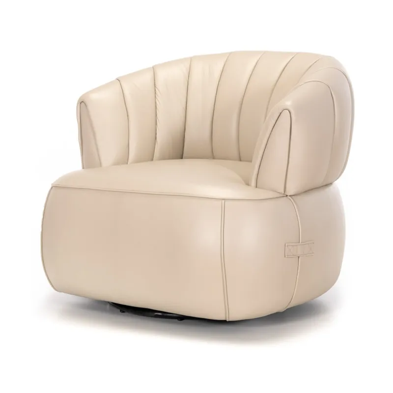 Butaca Volpi Giratoria - Cuero Básico - Arena - (Preventa) en Beige - Butacas, banquetas y puffs, Uruguay | NYR