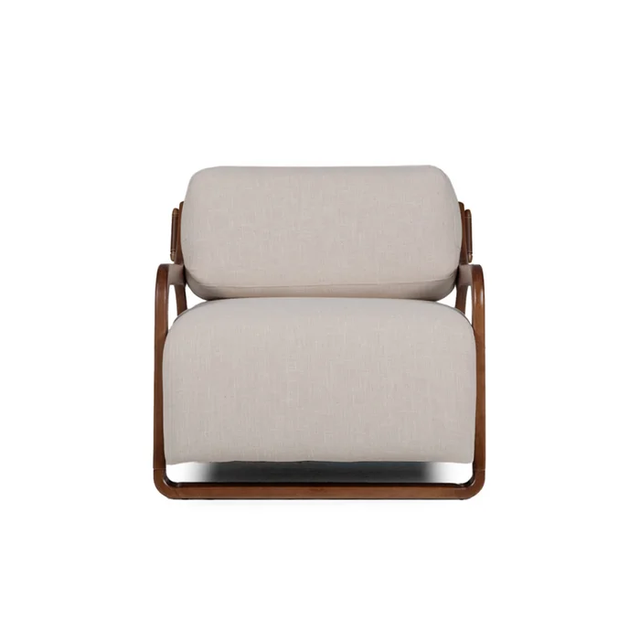 Butaca Vogue Agatha - Tela Rústica - Beige (4F) en Beige - Butacas, banquetas y puffs, Uruguay | NYR, vista 2