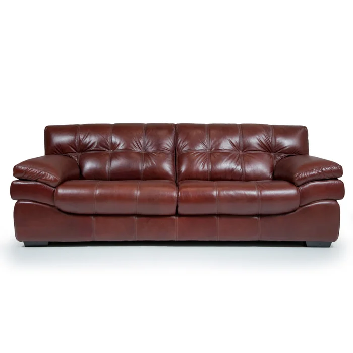 Sofá Trento - Cuero Natural - 3 cuerpos - A fabricar en Marrón - Sillones y sofás, Uruguay | NYR, vista 2