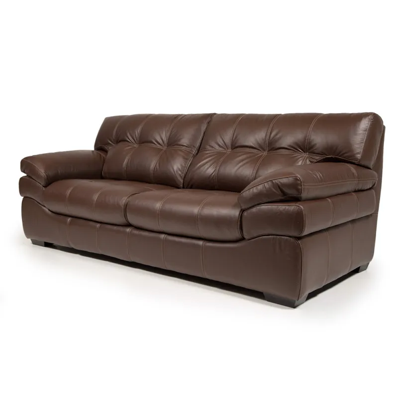 Sofá Trento - Cuero Natural - 2,5 cuerpos - A fabricar en Marrón - Sillones y sofás, Uruguay | NYR