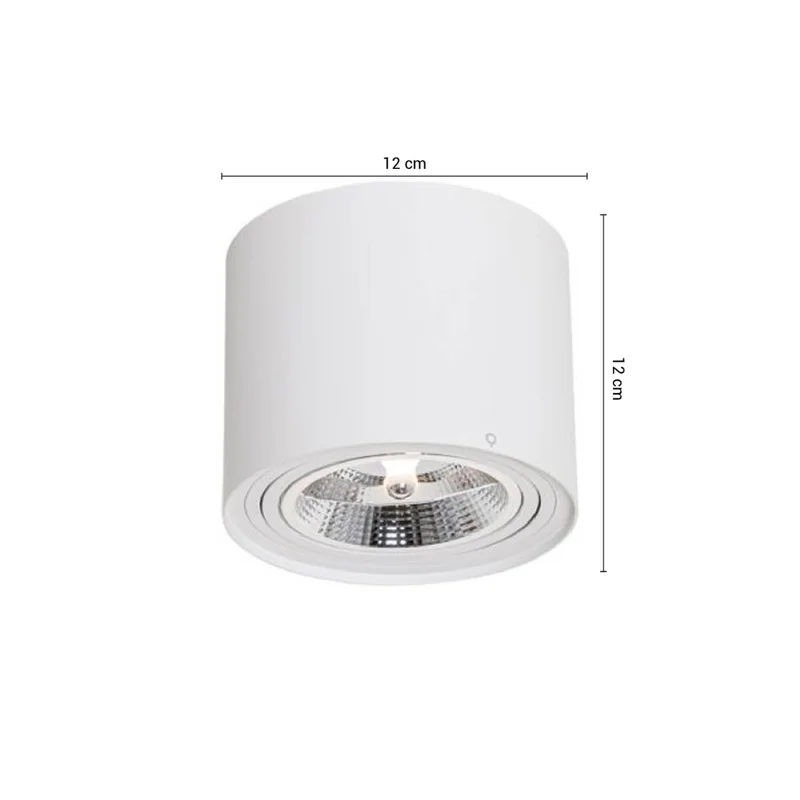 Downlight Lux Circular AR111 Machado Blanco en Blanco - Lámparas colgantes, Uruguay | Serlux, vista 5