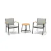 Conjunto de Jardín 2 sillas mas mesa - Copenhague en Gris - Muebles para el exterior, Uruguay | Rústico Hogar, vista 1 de 3