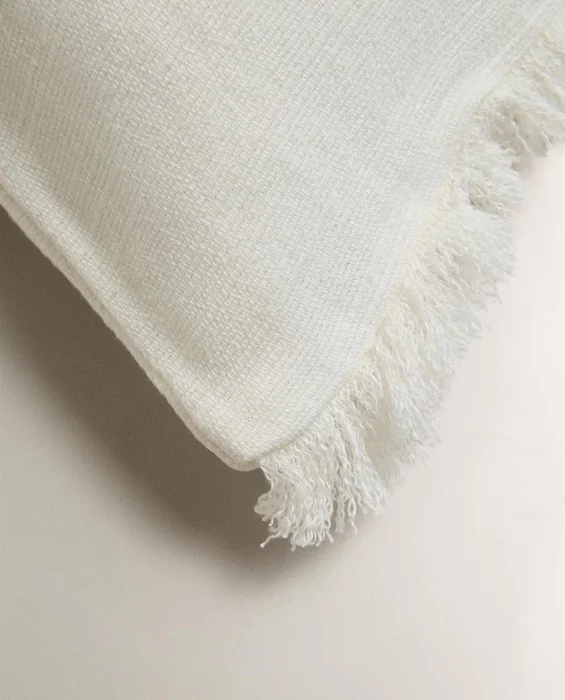 FUNDA COJÍN LINO PESADO en Blanco - Textiles, Uruguay | Zara Home, vista 3