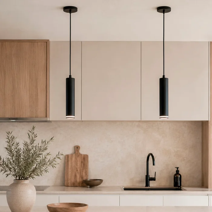 Colgante tubular Lira - unidad en Negro - Lámparas colgantes, Uruguay | Alta Gracia Deco, vista 2