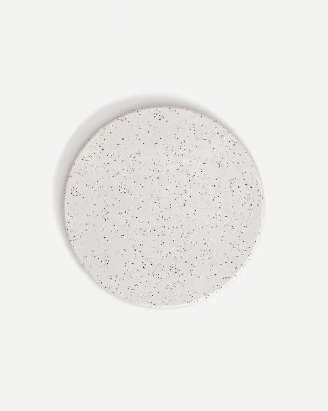 Mesa Saura - redonda de exterior de terrazzo blanco Ø 70 cm en Blanco - Mesas de comedor, Uruguay | Kavehome, vista 5