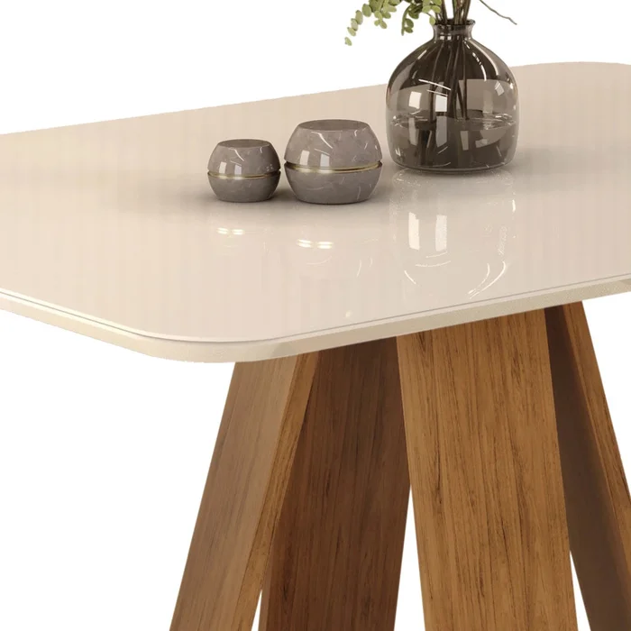 Mesa de Comedor Rectangular - Línea París - Blanco en Blanco - Mesas de comedor, Uruguay | Ecowood, vista 4