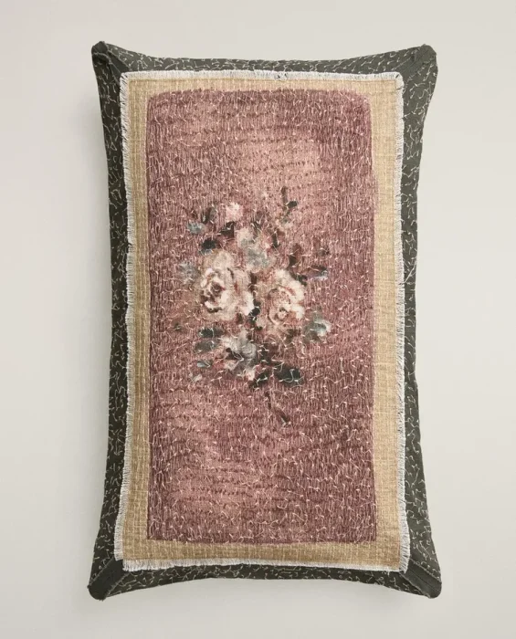 FUNDA COJÍN APLQUE FLORAL - Textiles, Uruguay | Zara Home, vista 2