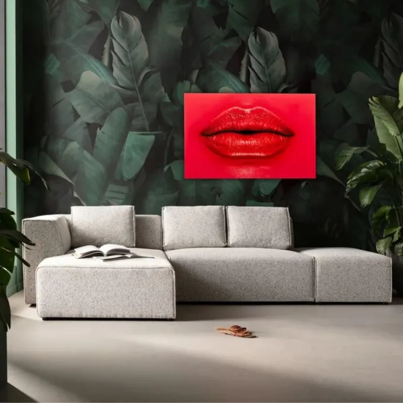 CUADRO RED LIPS ROJO  en Rojo - Decoración, Uruguay | Viasono