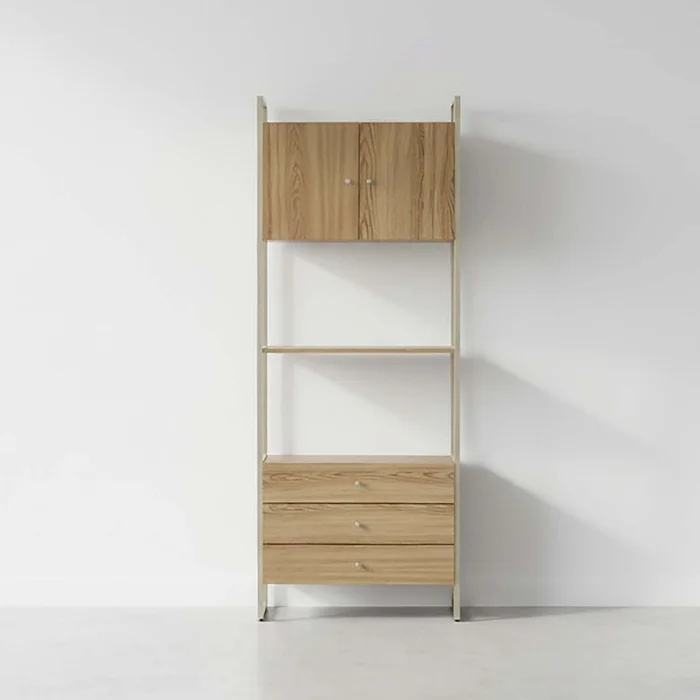 Biblioteca Mdf-y-metal Voss en Beige - Bibliotecas, Uruguay | Divino