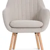 Sillón UDSBJERG tela 1 cuerpo beige/roble en Beige - Butacas, banquetas y puffs, Uruguay | JYSK, vista 2 de 5