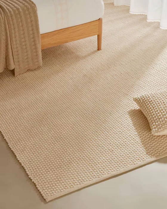 Alfombra Mascarell de algodón y poliéster blanco 200 x 300 cm en Beige - Alfombras, Uruguay | Kavehome, vista 2
