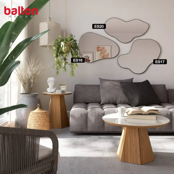 Espejo Organico Marena Irregular 89cm 100% Mdf Negro Mate en Negro - Espejos, Uruguay | Balton, vista 10