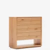 Cómoda Alguema 3 cajones en chapa de roble con acabado natural 100 x 96 cm en Madera natural - Cómodas, Uruguay | Kavehome, vista 1 de 9