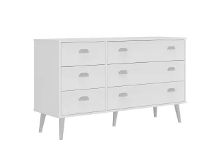 Comoda 6 cajones Nogal/Blanco en Nogal/Blanco - Cómodas, Uruguay | Quesal, vista 7
