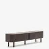 Mueble TV Mailen 2 puertas en chapa de fresno - con acabado oscuro 200 x 50 cm en Negro - Muebles para TV, Uruguay | Kavehome, vista 1 de 10